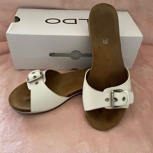 Aldo white sandals